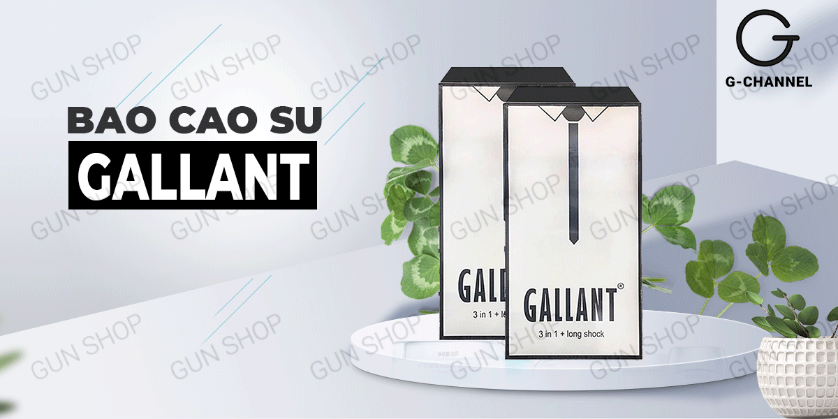 Bao cao su Gallant 3 in 1 kéo dài cực khoái hộp 10 cái