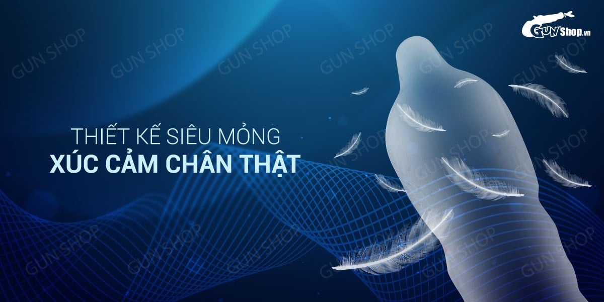 OLO 0.01 Zero Ha For Man - Bao cao su siêu mỏng nhiều gel, hộp 10 cái