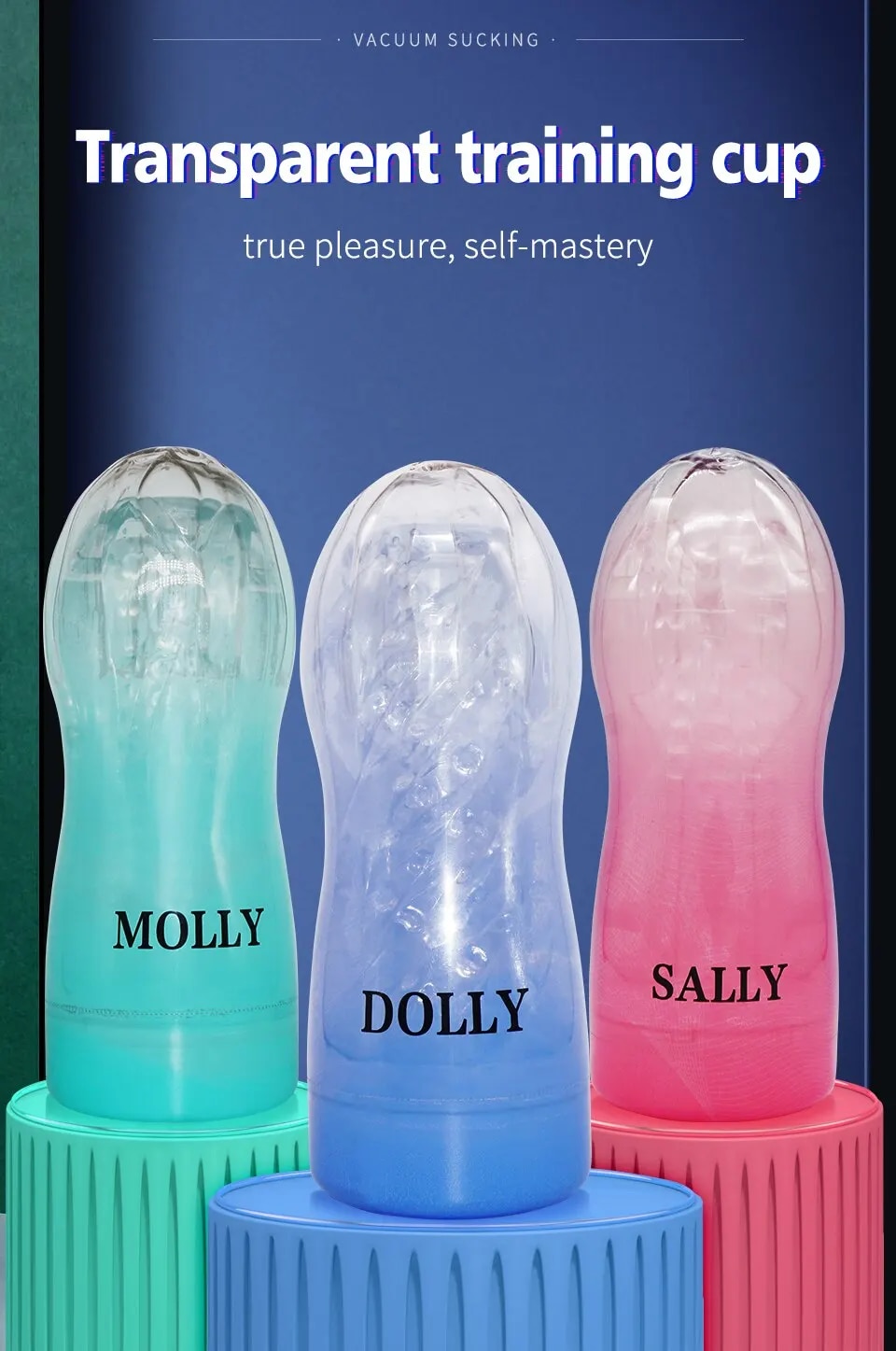 Cốc thủ dâm Dolly silicon trong suốt siêu mềm mại an toàn