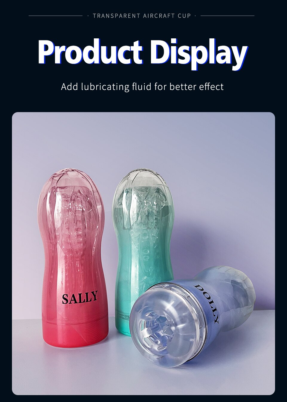 Cốc thủ dâm Dolly silicon trong suốt siêu mềm mại an toàn