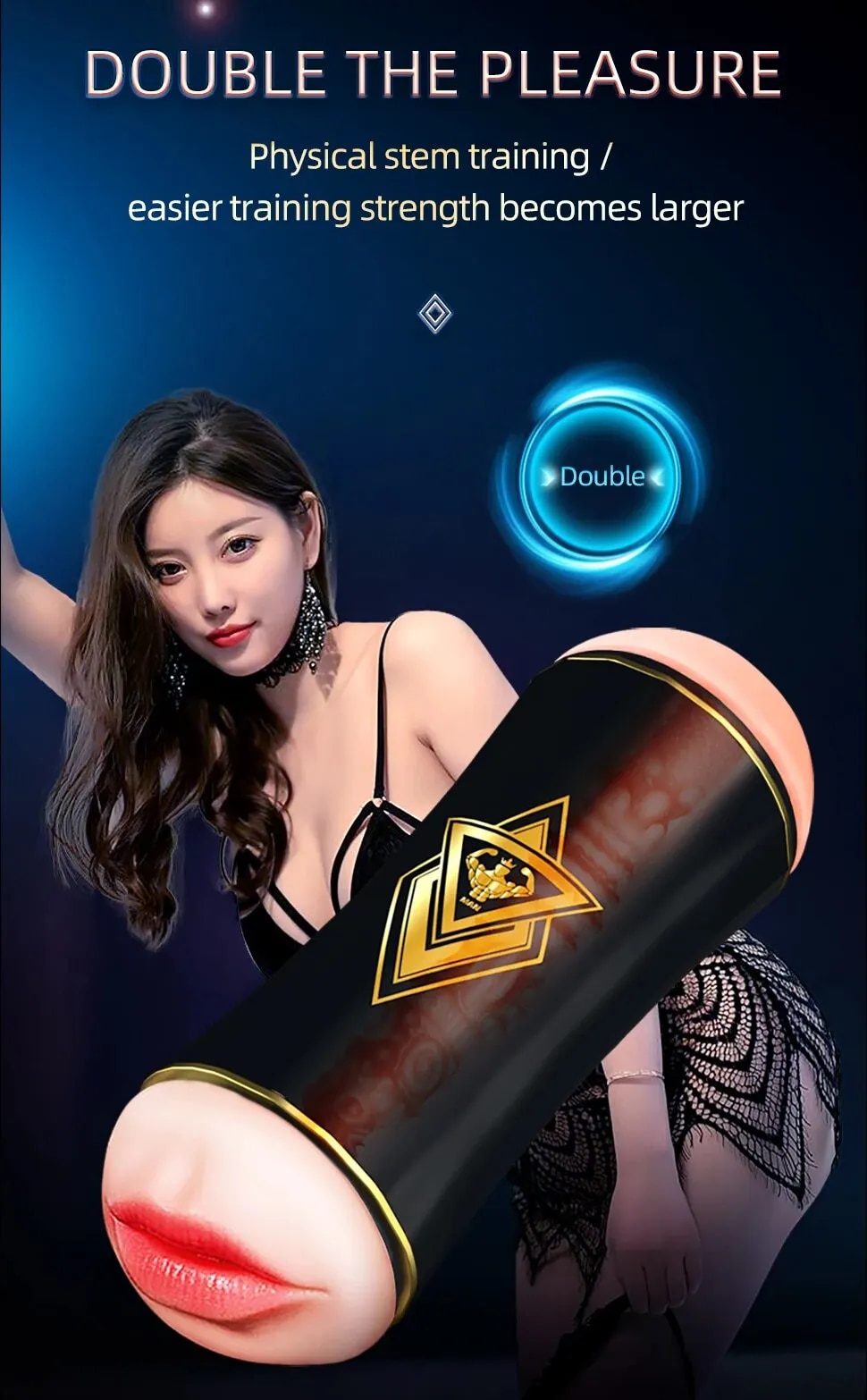 Âm đạo giả Man Fanle silicon rung, siêu thực, kích thích mạnh