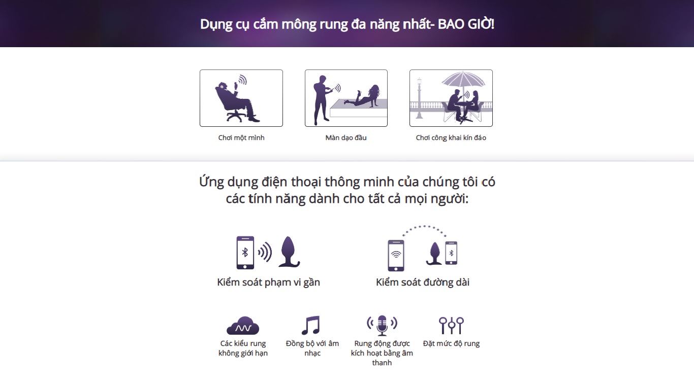 Phích Cắm Hậu Môn Rung Lovense Kết Nối Điện Thoại Chat Kích Thích Tuyến Tiền Liệt