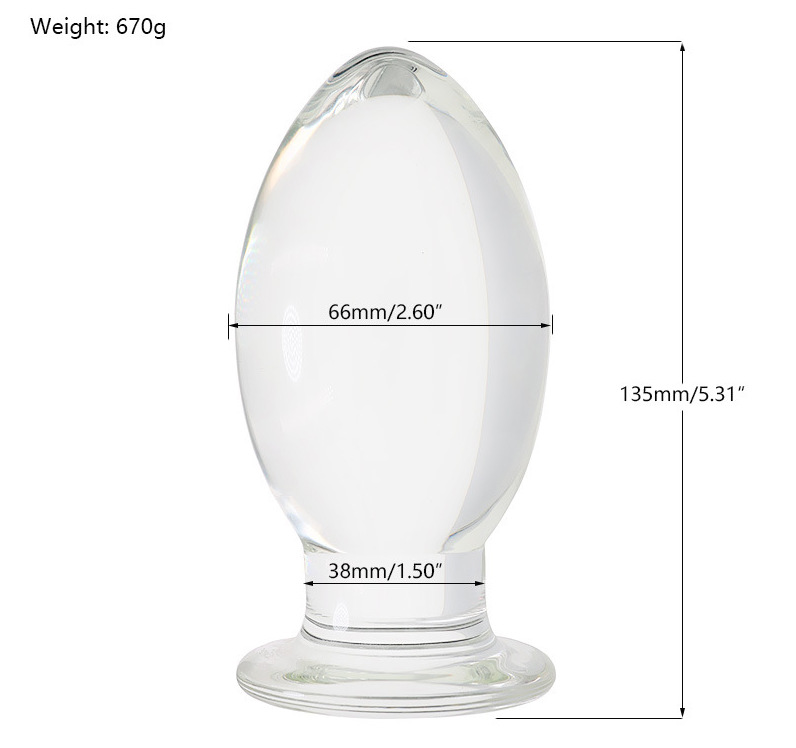 Phích cắm hậu môn thủy tinh siêu to giọt nước, an toàn, kích thích