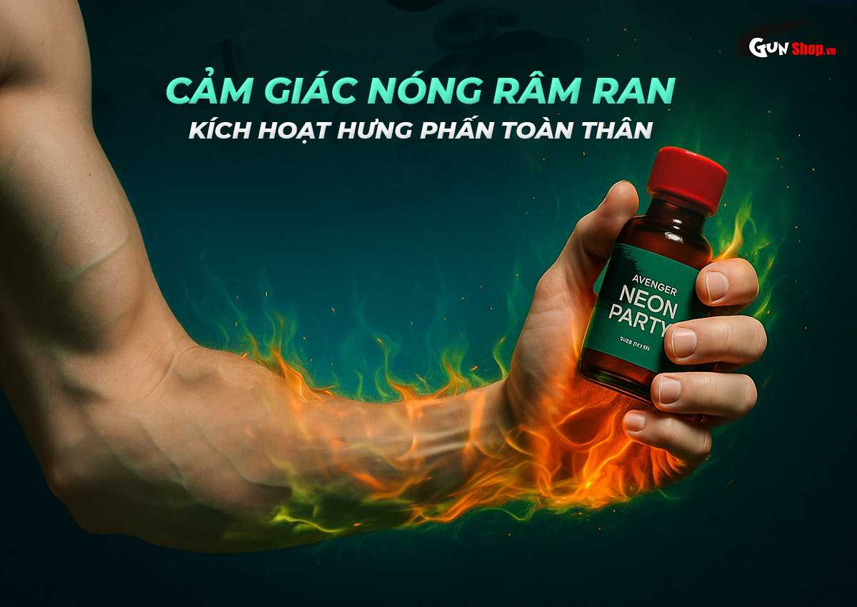 Popper PWD Avenger Neon Party chai hít tăng khoái cảm tăng hưng phấn đôi lứa