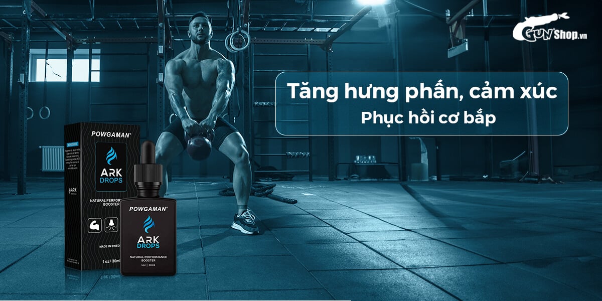 Tinh chất tăng cảm xúc Powgaman Ark Drops hữu cơ thuần chay 30ml