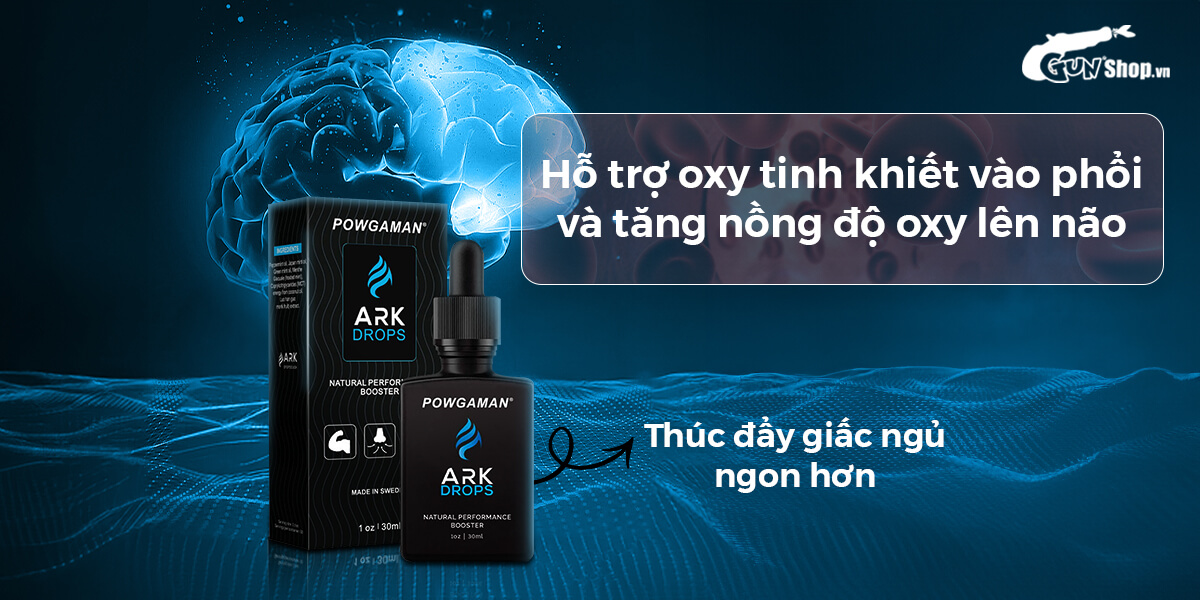 Tinh chất tăng cảm xúc Powgaman Ark Drops hữu cơ thuần chay 30ml