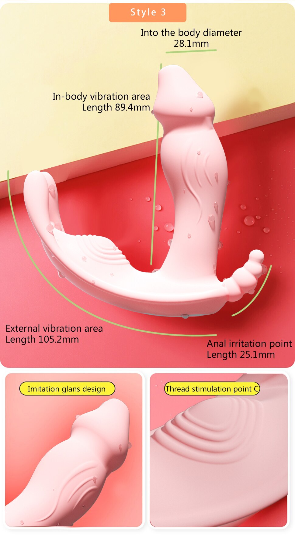 Quần lót rung điều khiển từ xa Wireless Remote Dương vật giả tiện dụng