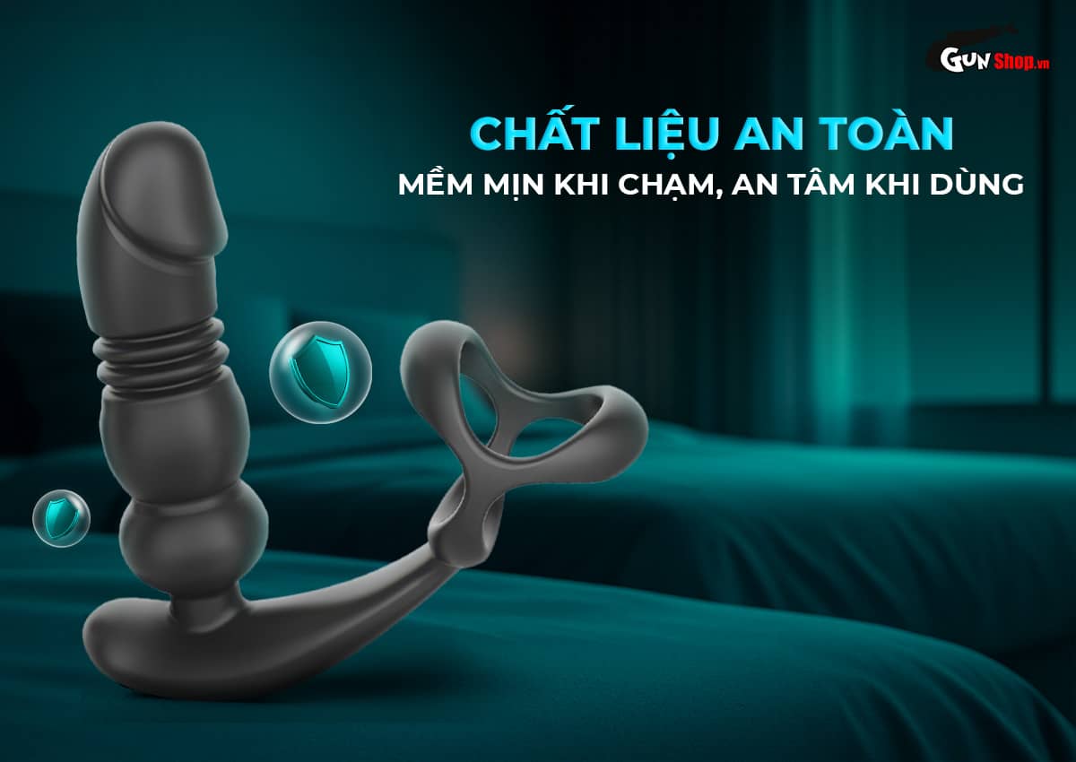 Phích cắm hậu môn Z-Shen rung thụt vòng đeo bìu tăng khoái cảm nam