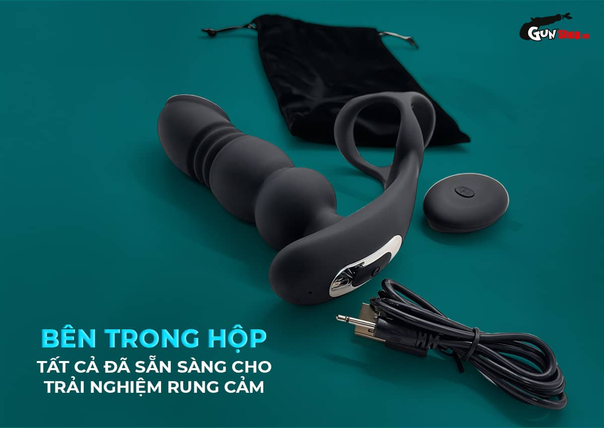 Phích cắm hậu môn Z-Shen rung thụt vòng đeo bìu tăng khoái cảm nam