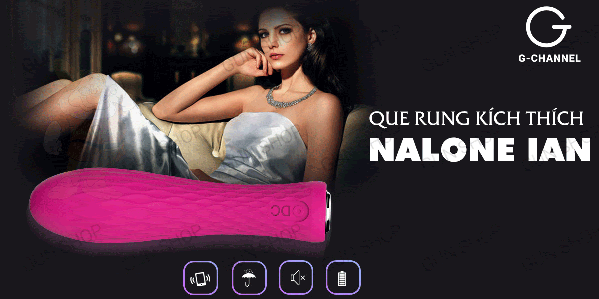 Que rung Nalone Ian sạc điện, rung mạnh, tăng khoái cảm