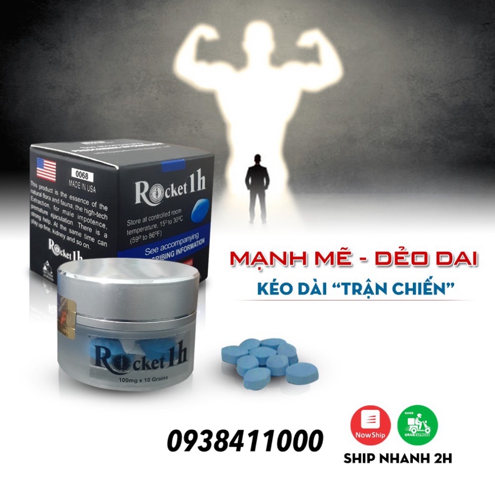 Rocket 1h Mỹ chính hãng viên uống tăng cường sinh lý kéo dài thời gian Nam giới mạnh mẽ