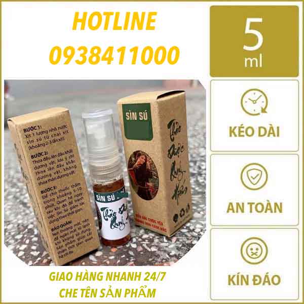 Bán Sìn sú dân tộc Ê Đê chính hãng dạng xịt kéo dài thời gian quan hệ chai nhỏ 5ml hàng xách tay Bán Sìn sú dân tộc Ê Đê chính hãng dạng xịt kéo dài thời gian quan hệ chai nhỏ 5ml hàng xách tay