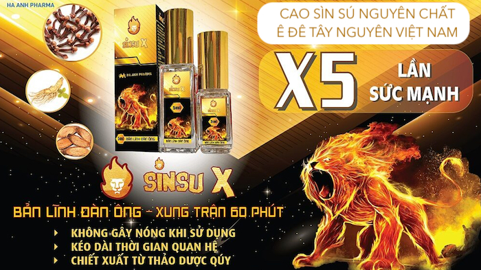  Thông tin Sinsu X cao sìn sú thảo dược Ê Đê dạng chai xịt chuẩn nước nguyên chất tốt nhất