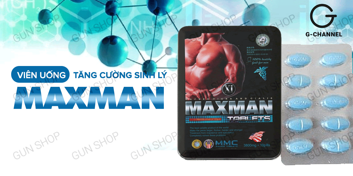 Maxman 10 viên chính hãng tăng cường sinh lý kéo dài thời gian quan hệ