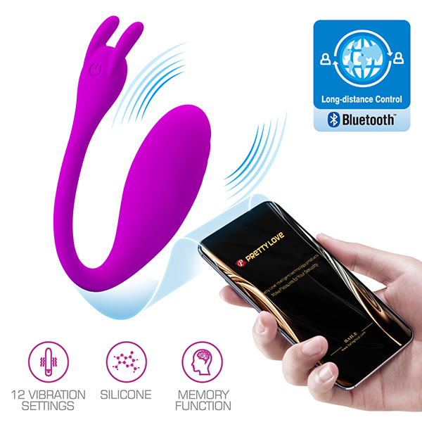 Trứng rung 2 đầu Pretty Love Catalina Bluetooth điều khiển app từ xa Trứng rung 2 đầu Pretty Love Catalina Bluetooth điều khiển app từ xa