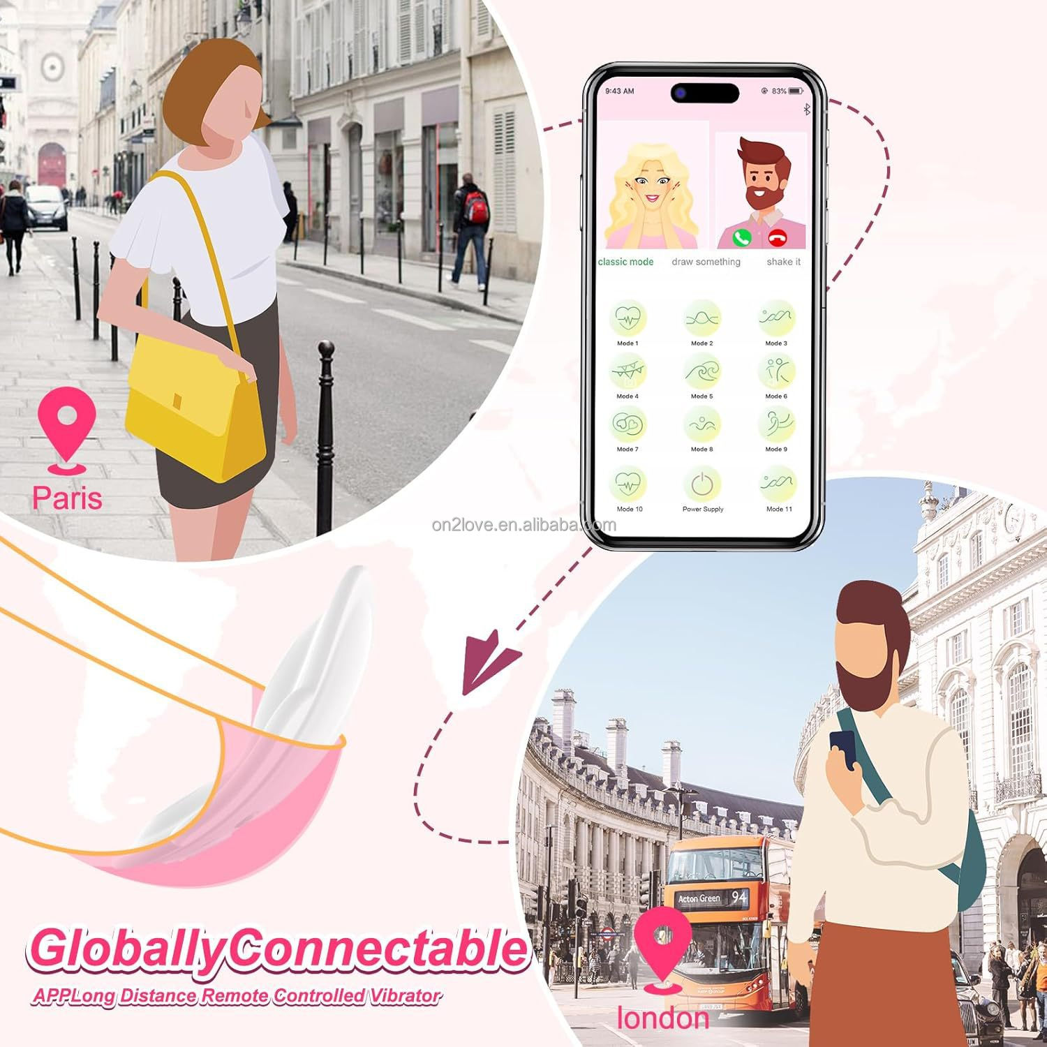 Trứng rung điều khiển từ xa cao cấp qua App Remote siêu kích thích