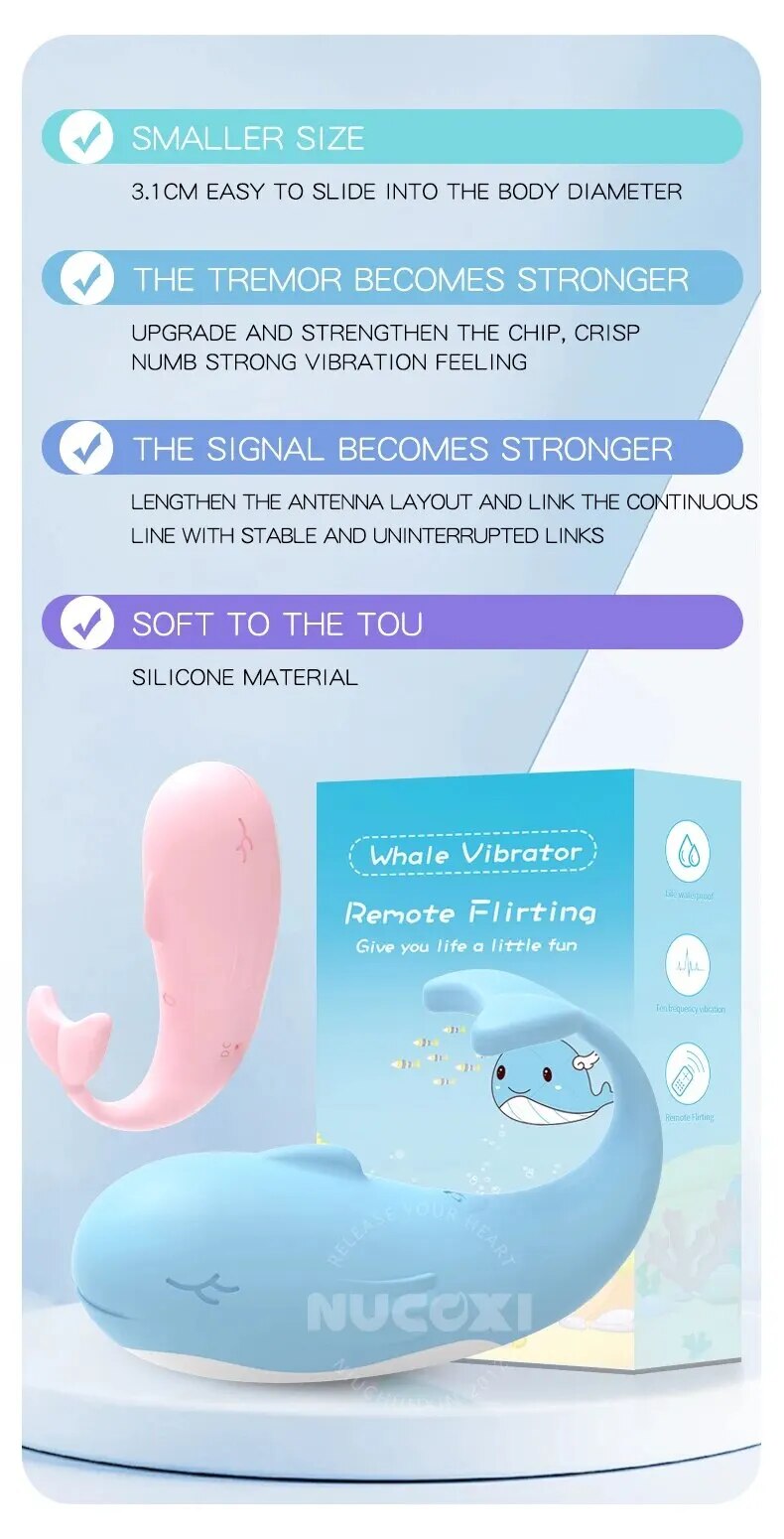 Trứng rung cá heo mini điều khiển từ xa siêu tiện lợi