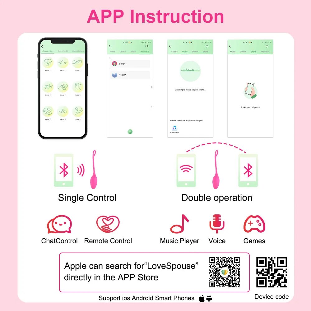 Trứng rung thiên nga Little Swan App điều khiển từ xa cao cấp kích thích điểm G