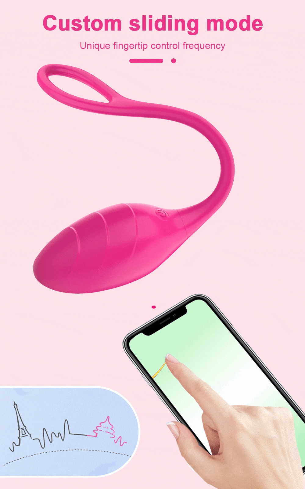 Trứng rung thiên nga Little Swan App điều khiển từ xa cao cấp kích thích điểm G