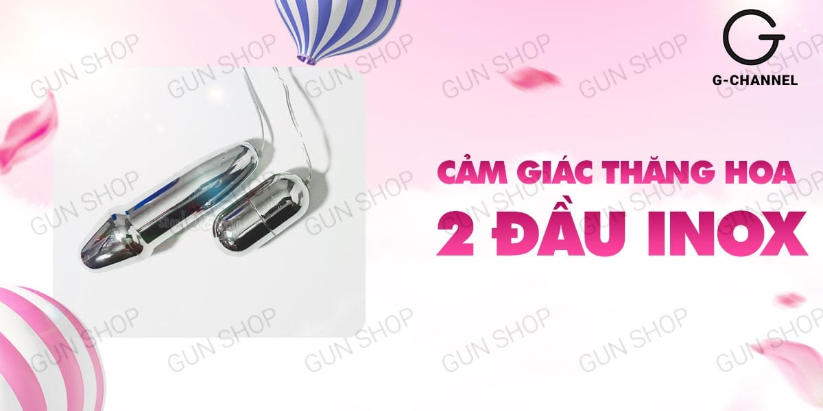 Sỉ Trứng rung tình yêu inox 2 đầu cao cấp - Baile Double Bullets Hot  chính hãng