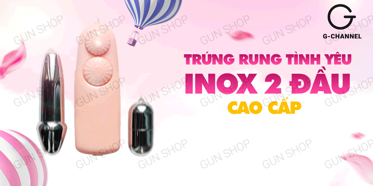 Sỉ Trứng rung tình yêu inox 2 đầu cao cấp - Baile Double Bullets Hot  chính hãng