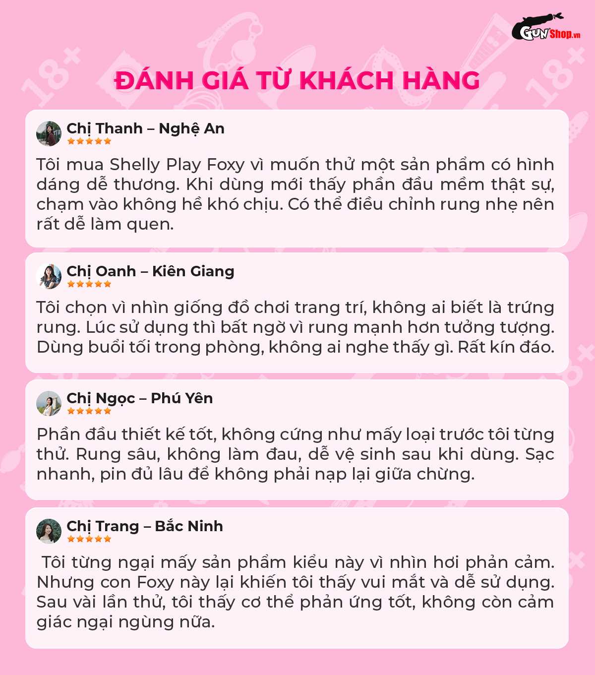 Đánh giá trứng rung Shelly Play Foxy từ khách hàng