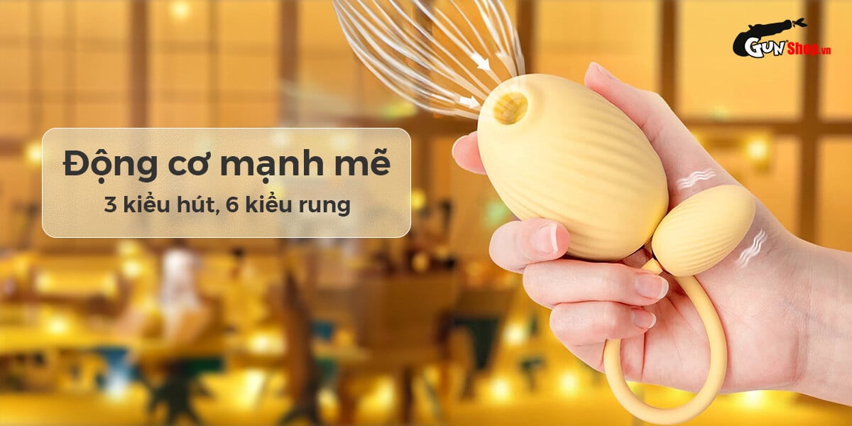 Trứng rung 2 đầu Svakom Zemalia Gigi siêu kích thích điểm G bú mút cao cấp
