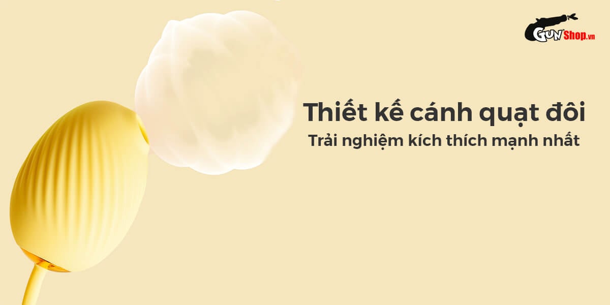 Trứng rung 2 đầu Svakom Zemalia Gigi siêu kích thích điểm G bú mút cao cấp