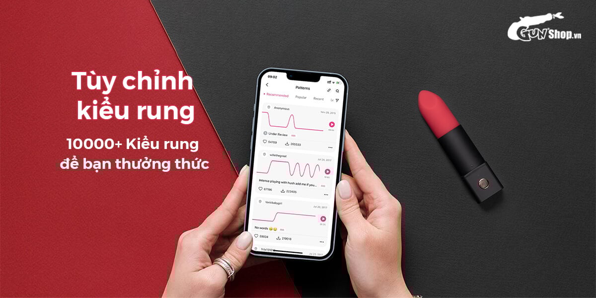 Trứng rung Lovense Exomoon mini nhỏ gọn điều khiển app rung mạnh silicon