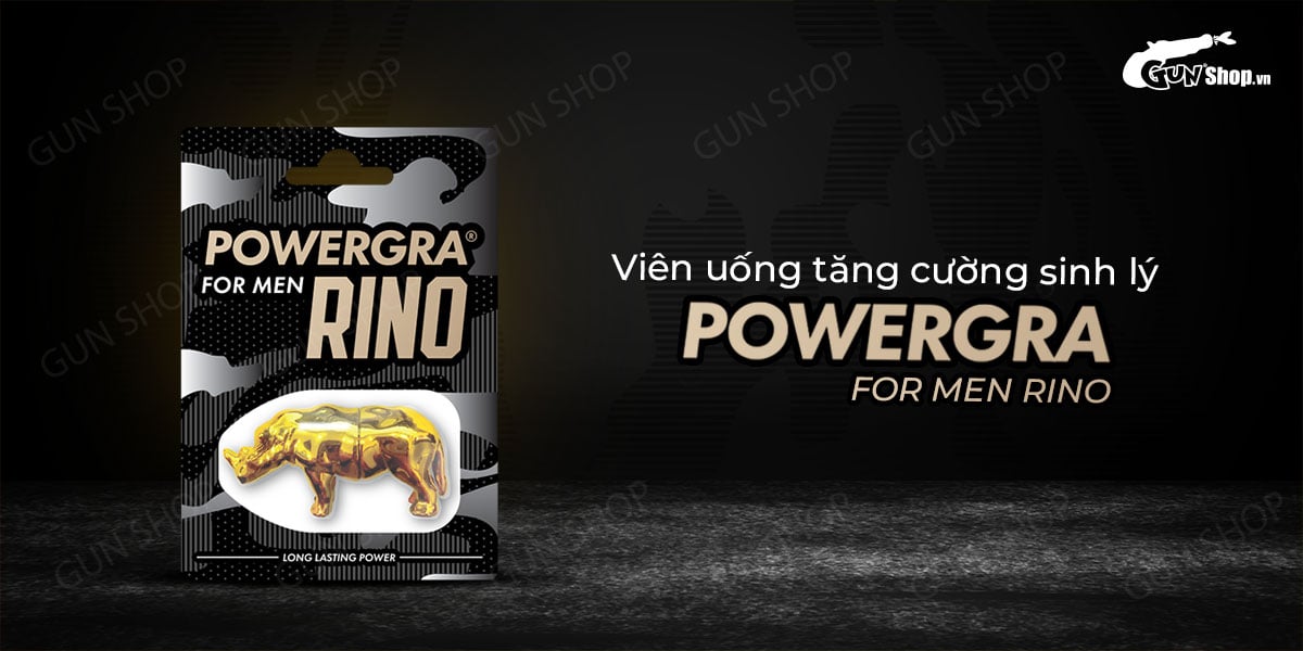 Kho sỉ Viên uống phục hồi sinh lý kéo dài thời gian Powergra For Men Rino - Vỉ 1 viên  tốt nhất