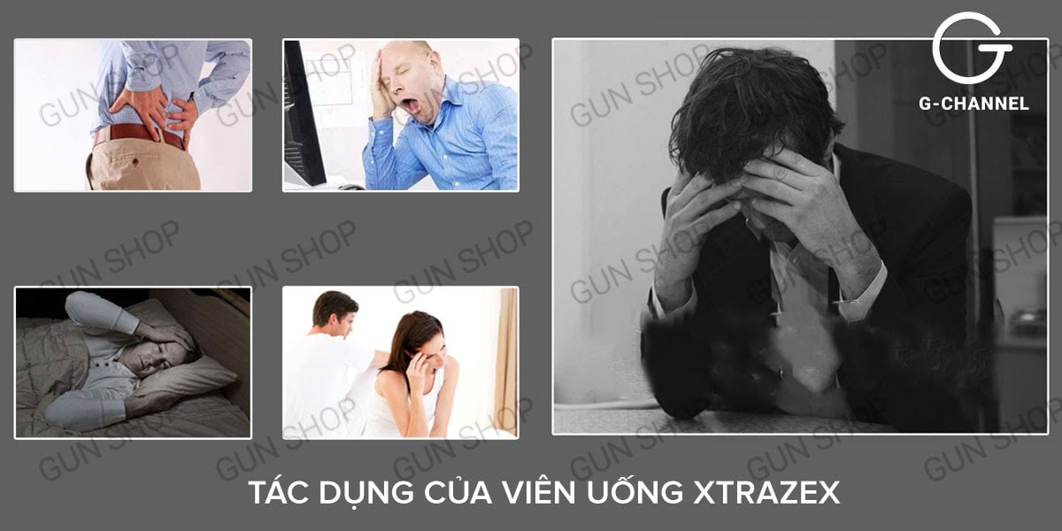 Viên sủi sinh lý Xtrazex tăng cường cương dương Hộp 10 viên