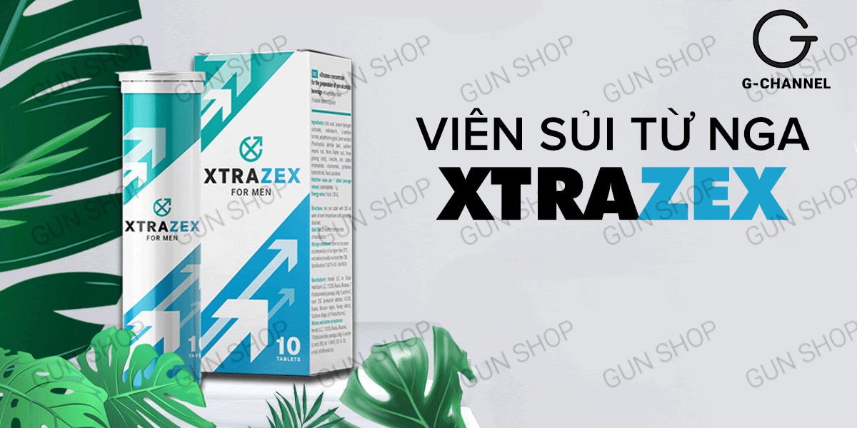Viên sủi sinh lý Xtrazex tăng cường cương dương Hộp 10 viên