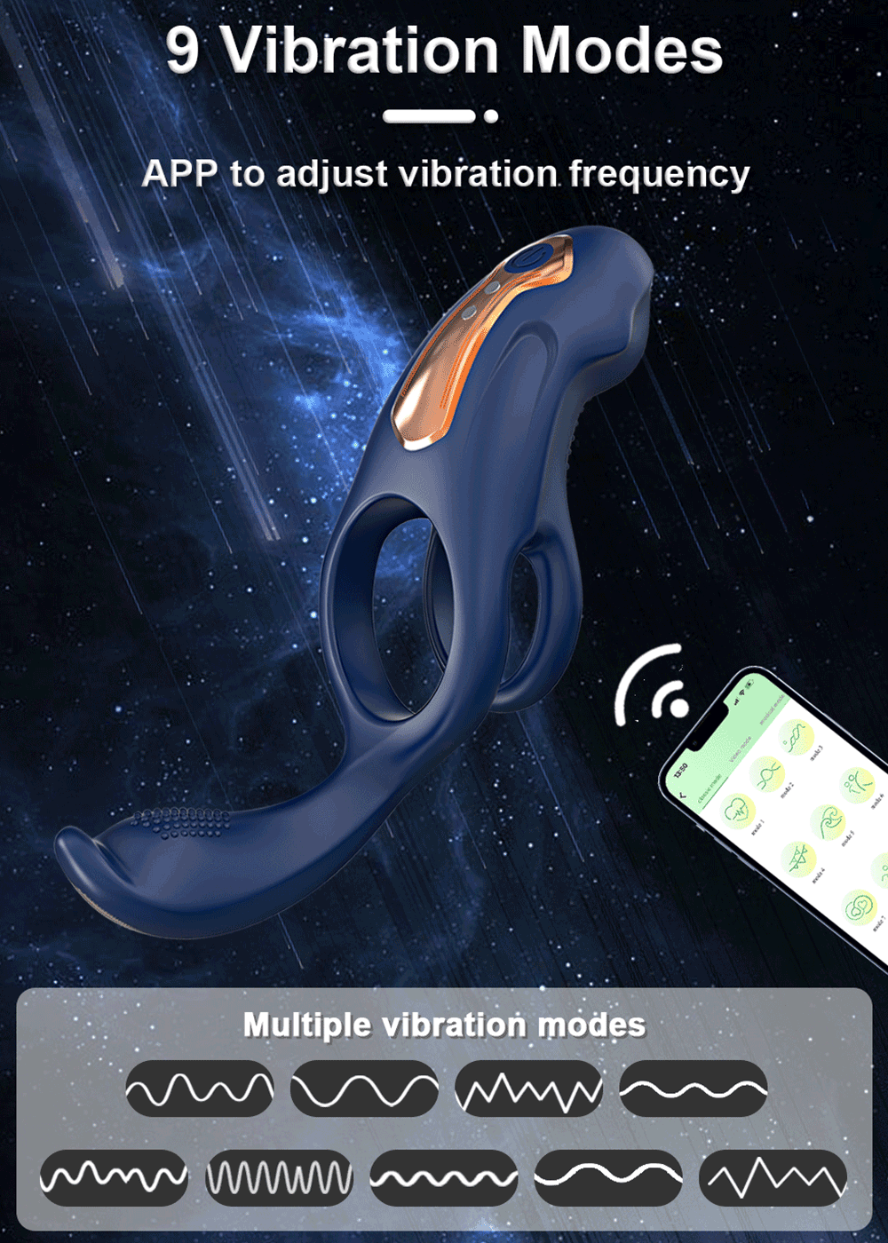 Vòng Đeo Dương Vật Love Spouse rung điểm G điều khiển app bán chạy