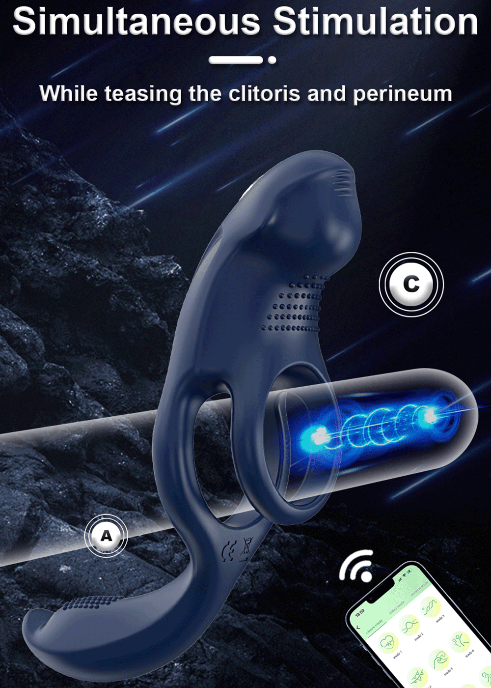 Vòng Đeo Dương Vật Love Spouse rung điểm G điều khiển app bán chạy