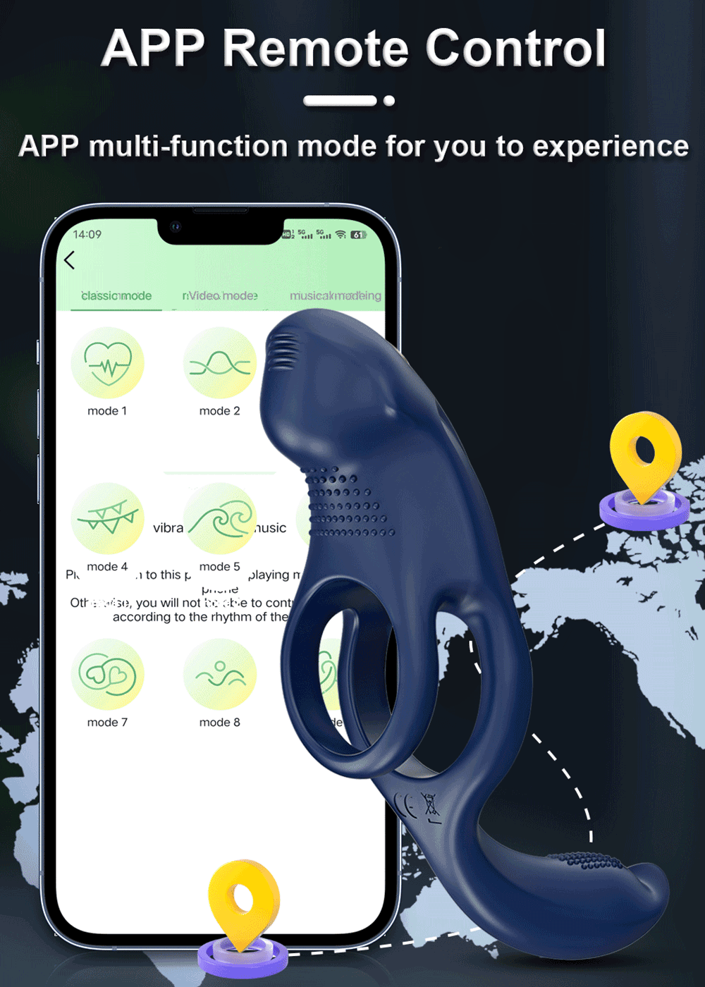 Vòng Đeo Dương Vật Love Spouse rung điểm G điều khiển app bán chạy