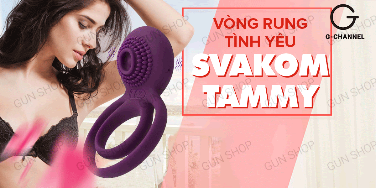 Vòng rung Svakom Tammy sạc điện tăng khoái cảm mạnh, kéo dài thời gian yêu