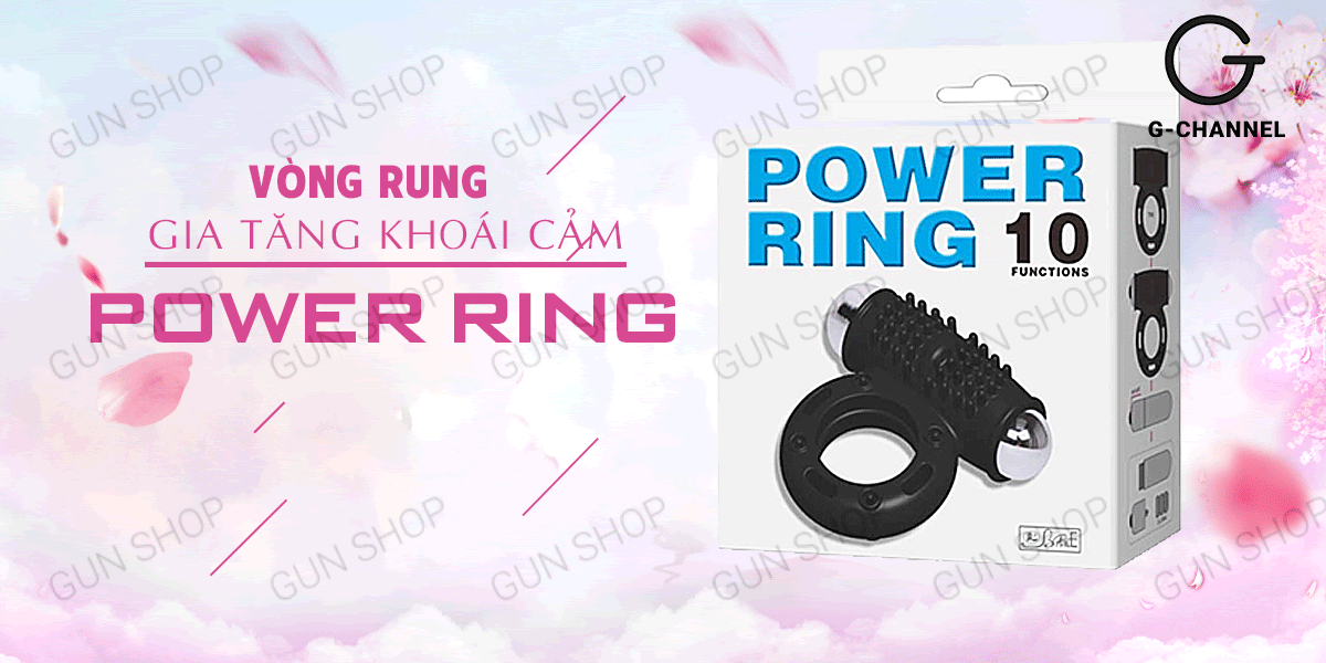 Vòng rung Baile Power Ring 10 chế độ pin sạc, tăng khoái cảm