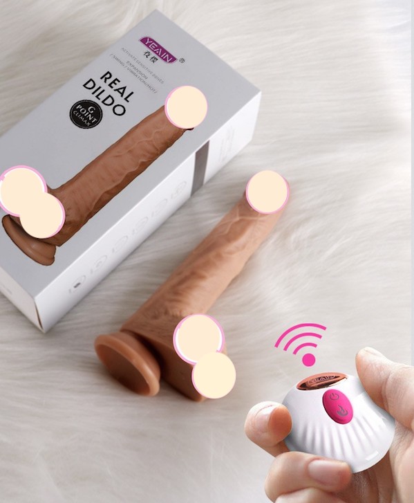 Dương vật giả YEAIN rung thụt tỏa nhiệt Gắn tường Điều khiển từ xa