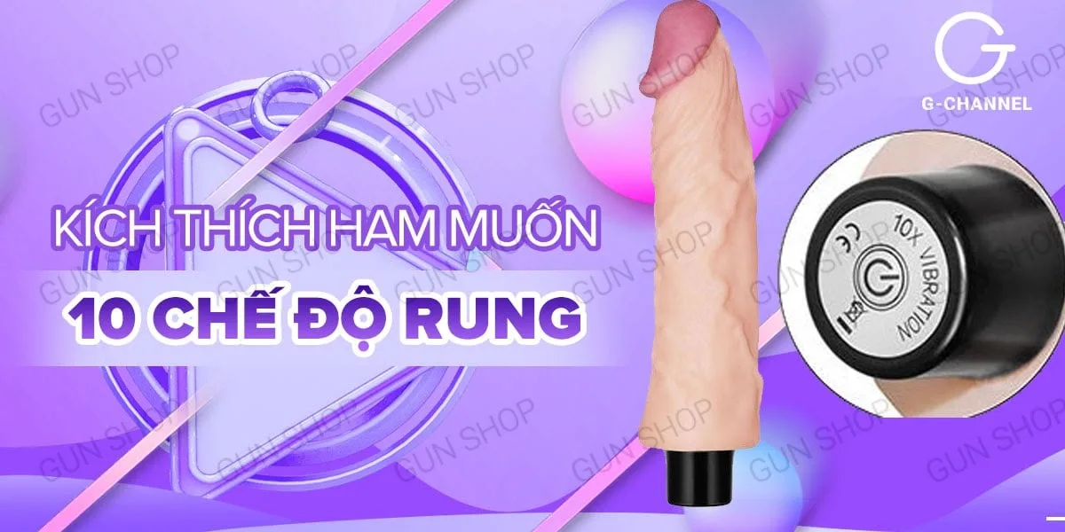 Dương vật giả cao cấp 10 chế độ rung pin sạc - Lovetoy Real — hình 3