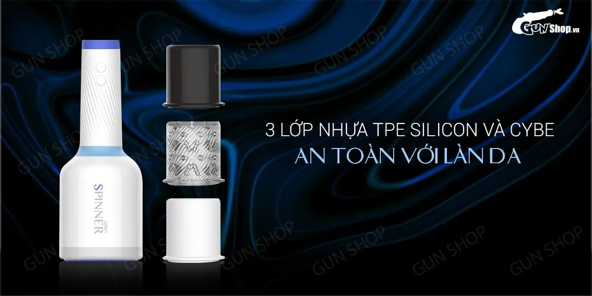 Âm đạo giả cao cấp Leten Spinner sạc tự động rung xoay mạnh — 3 chế độ rung xoay mạnh mẽ, nâng tầm khoái cảm