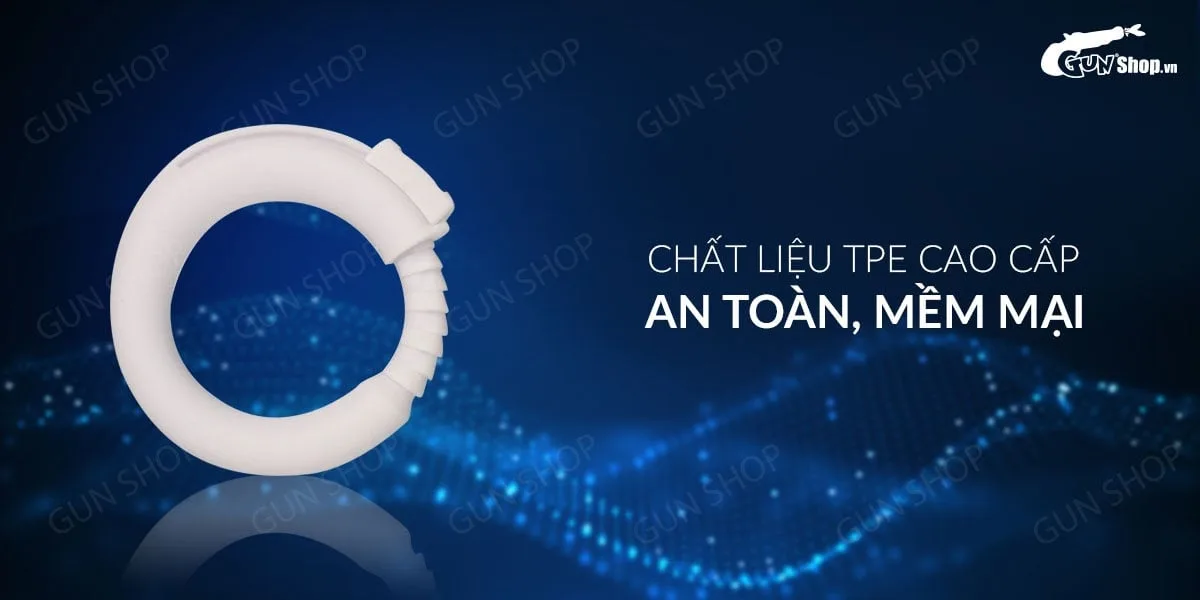 Vòng đeo dương vật kéo dài thời gian trì hoãn xuất tinh — Chất liệu TPE cao cấp – An toàn, mềm mại như da thật