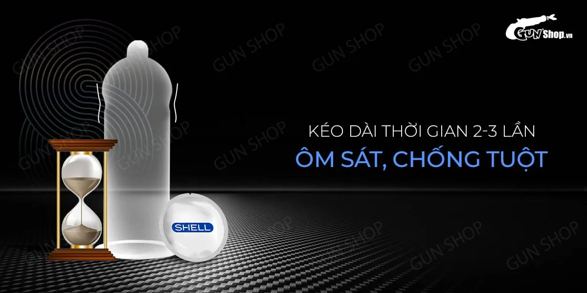 Bao cao su siêu mỏng Shell Invisible kéo dài thời gian an — Hãy đặt mua ngay hôm nay để tận hưởng cảm giác thật nhất