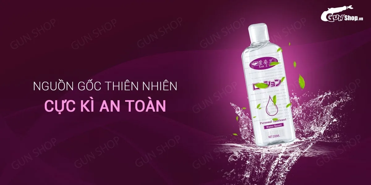 Gel bôi trơn gốc nước Xun Z Lan 200ml dịu nhẹ tăng khoái cảm — Sản phẩm không chứa chất gây hại, không gây dị ứng nên hoàn