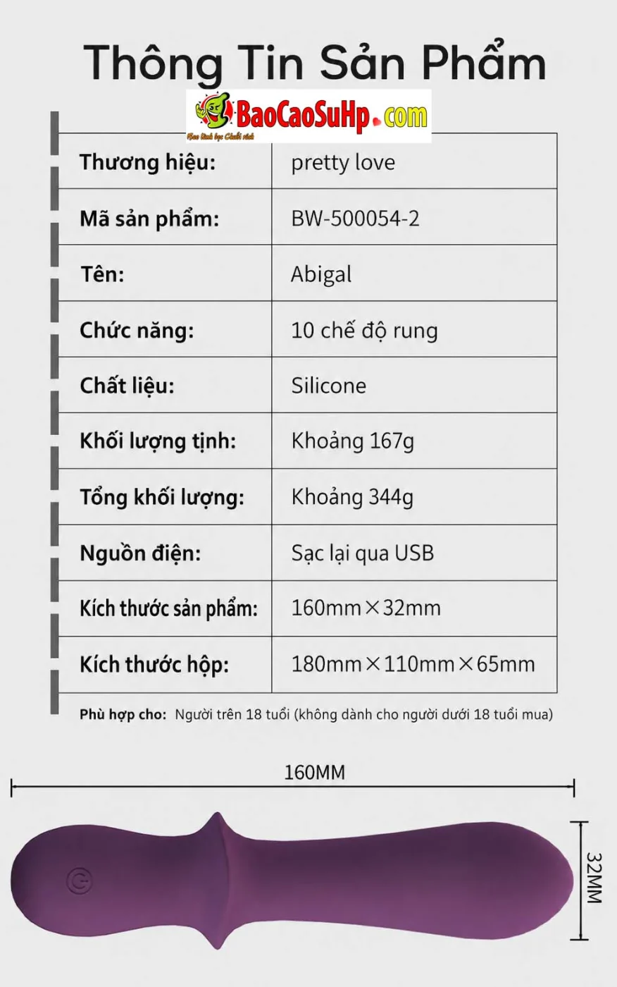 Dương vật giả điểm G sport Prettylove Abigal siêu rung silicone kháng khuẩn - AB Duong vat gia diem G sport Prettylove Abigal 11a