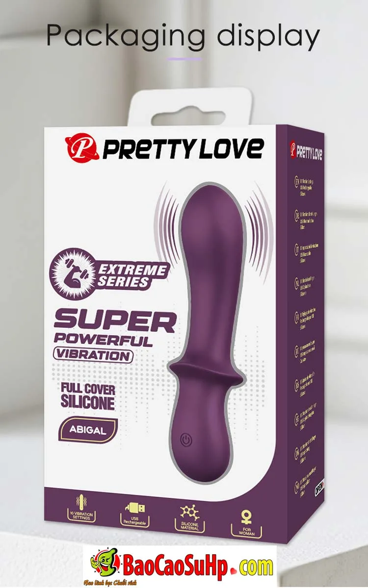 Dương vật giả điểm G sport Prettylove Abigal siêu rung silicone kháng khuẩn - AB Duong vat gia diem G sport Prettylove Abigal 12