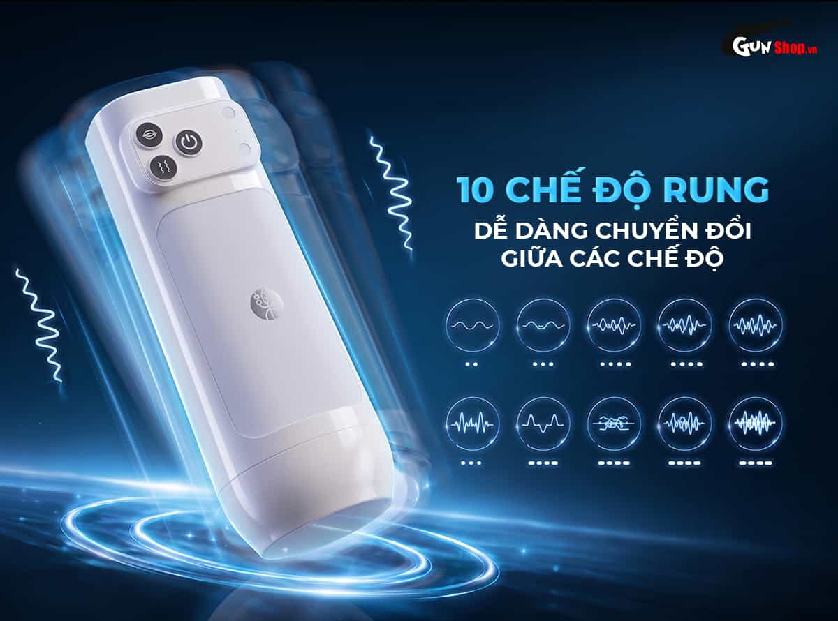 Galaku Sucking Cup 2in1 có 10 chế độ rung