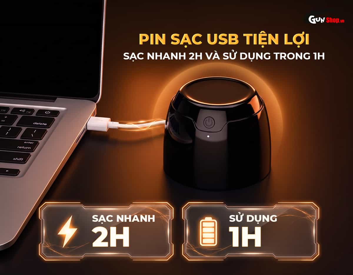 Âm đạo giả đa năng Galaku Touch In — Pin sạc USB tiện lợi