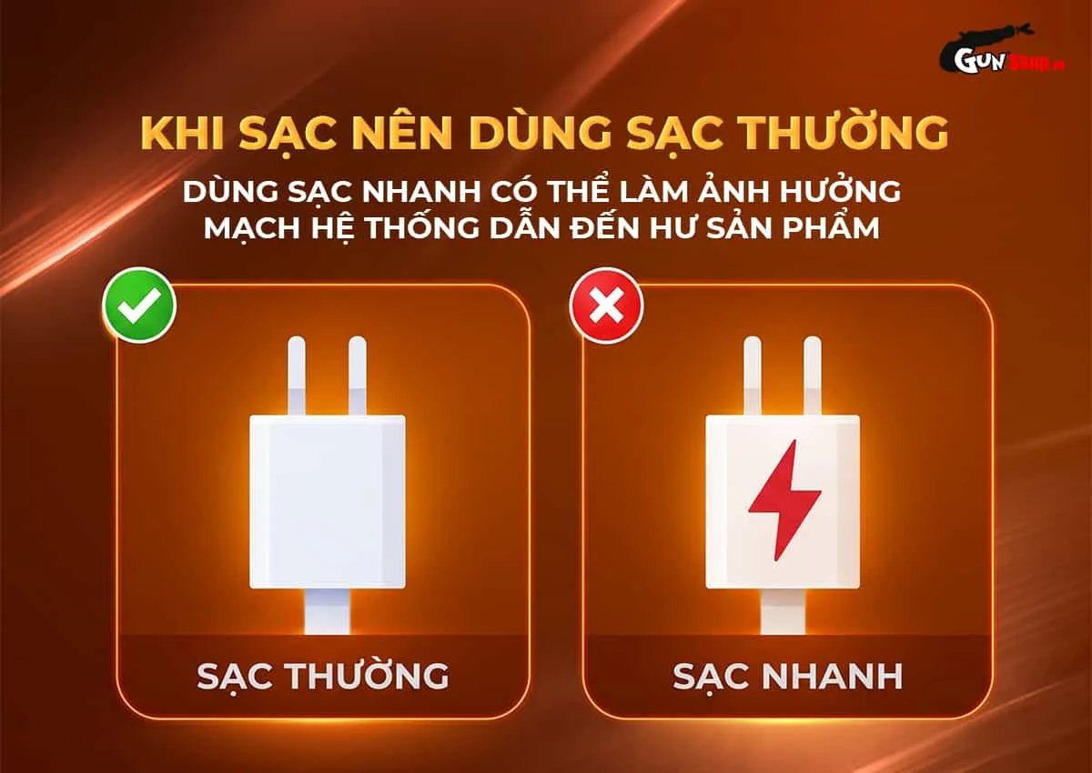 Lưu ý khi sạc âm đạo giả Galaku Touch In