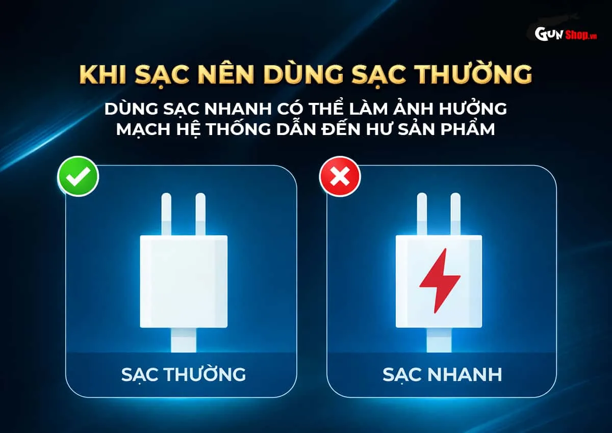 Lưu ý khi sạc âm đạo giả Galaku Training