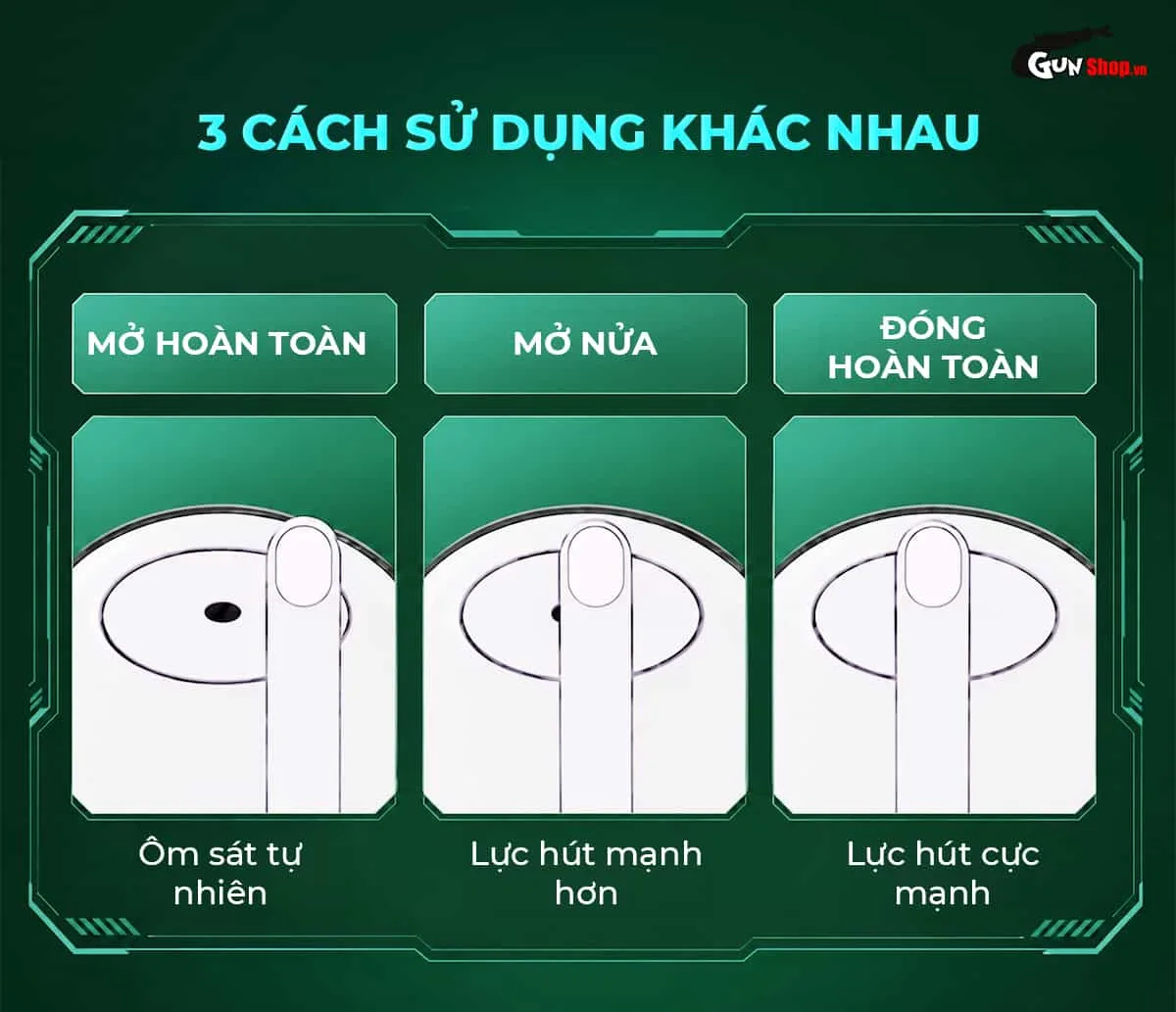 Có thể bịch hoặc mở lỗ thoát khí Galaku Venom Prime cho 3 cách sử dụng khác nhau